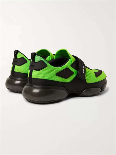 PRADA Cloudbust Mesh, Rubber and Leather Sneakers for Men